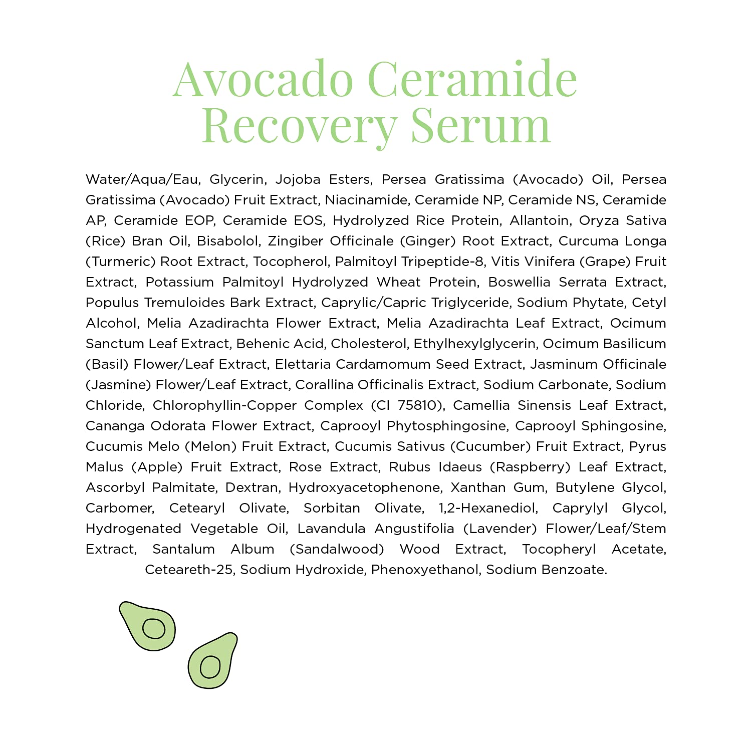 Glow Recipe Aguacate Ceramidas Sérum, reducción de enrojecimiento y mayor confort.