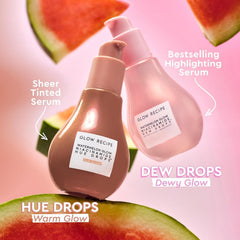 Aplicacion del suero Glow Recipe en la palma de la mano