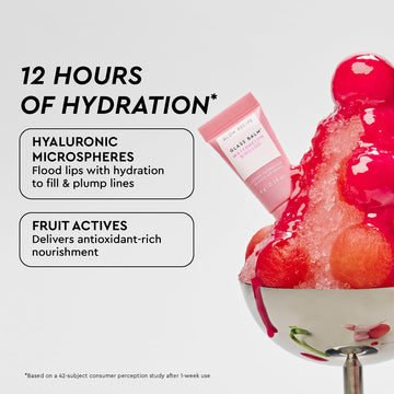 Glow Recipe Glass Balm Watermelon Bingsoo brillo labial hidratante y lustre.