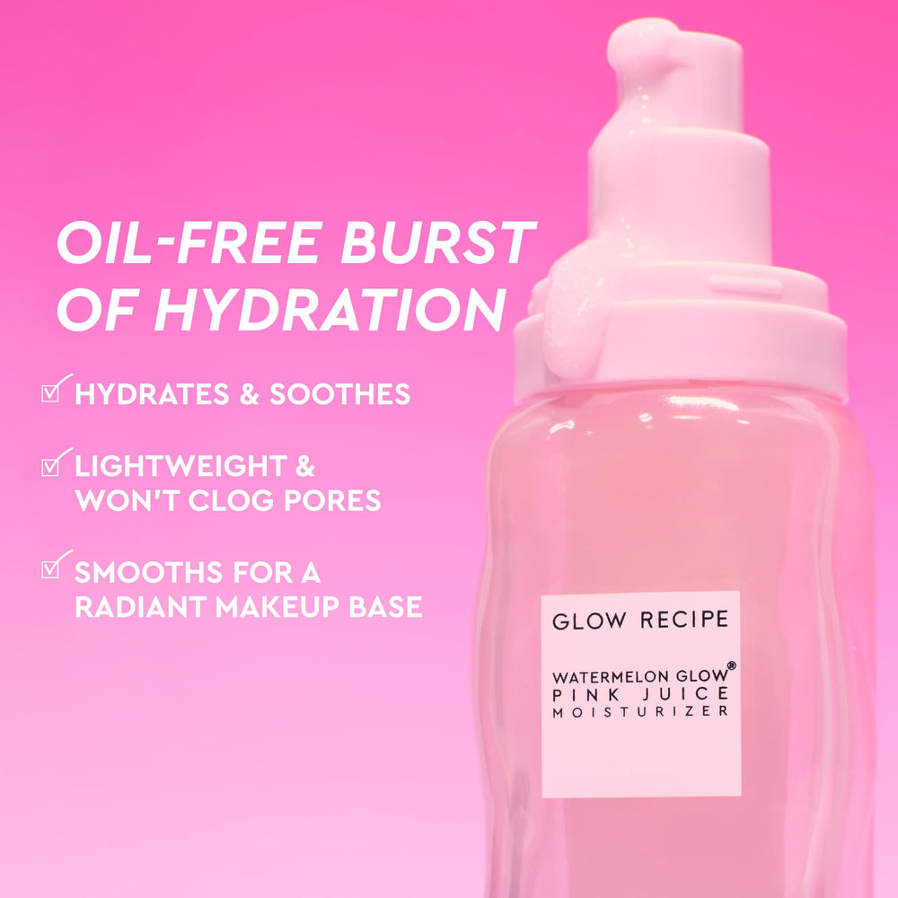 Glow Recipe Jugo Rosa, ácido hialurónico para hidratación duradera en el rostro.