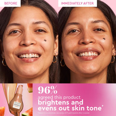 Glow Recipe Hue Drops Sun Glow muestra brillo sutil y luminosidad en la piel.