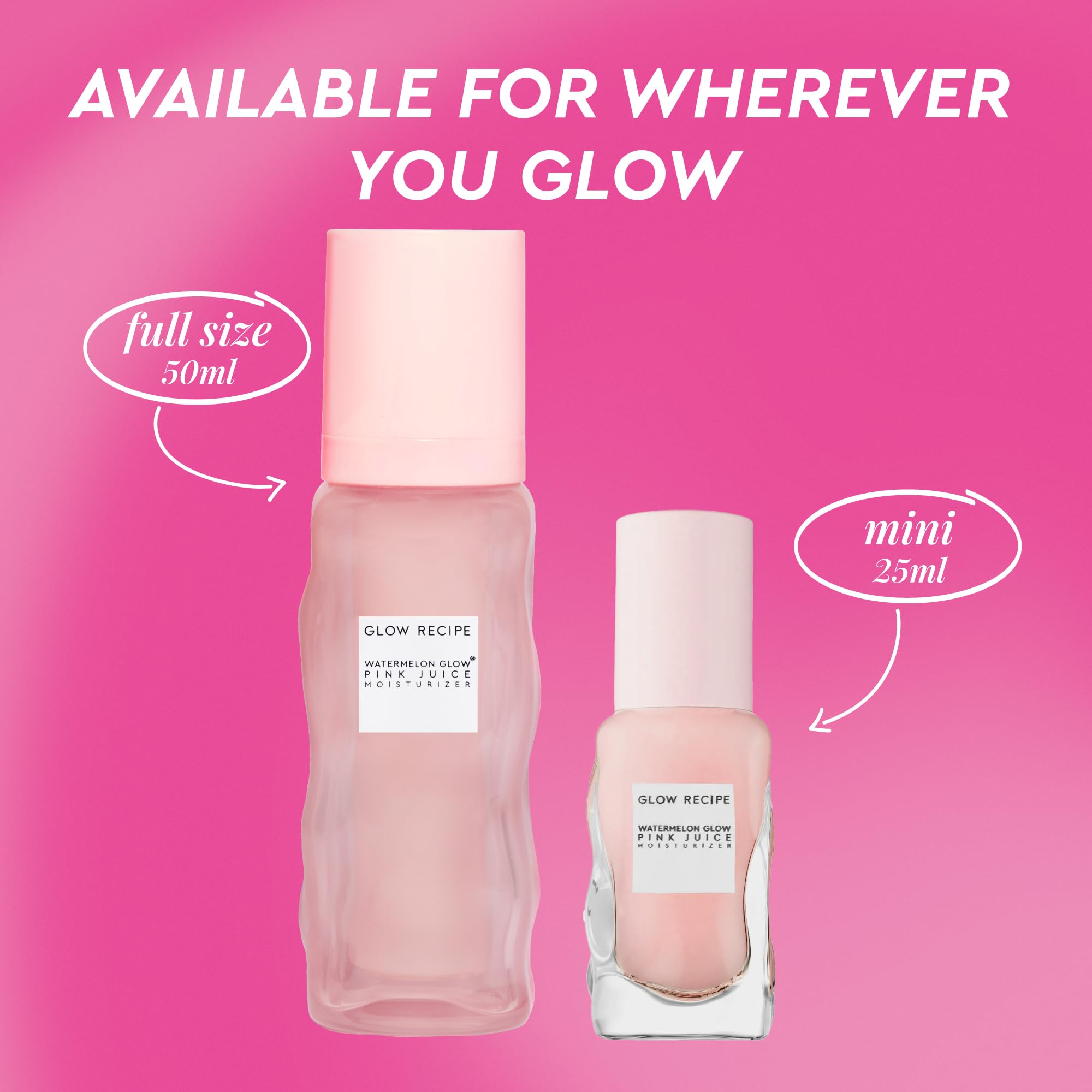 Glow Recipe Jugo Rosa, mezclar con base para brillo sutil y natural.