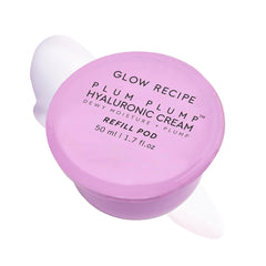 Glow Recipe Plum Plump crema hidratante, frasco-recambio para una rutina diaria suave.