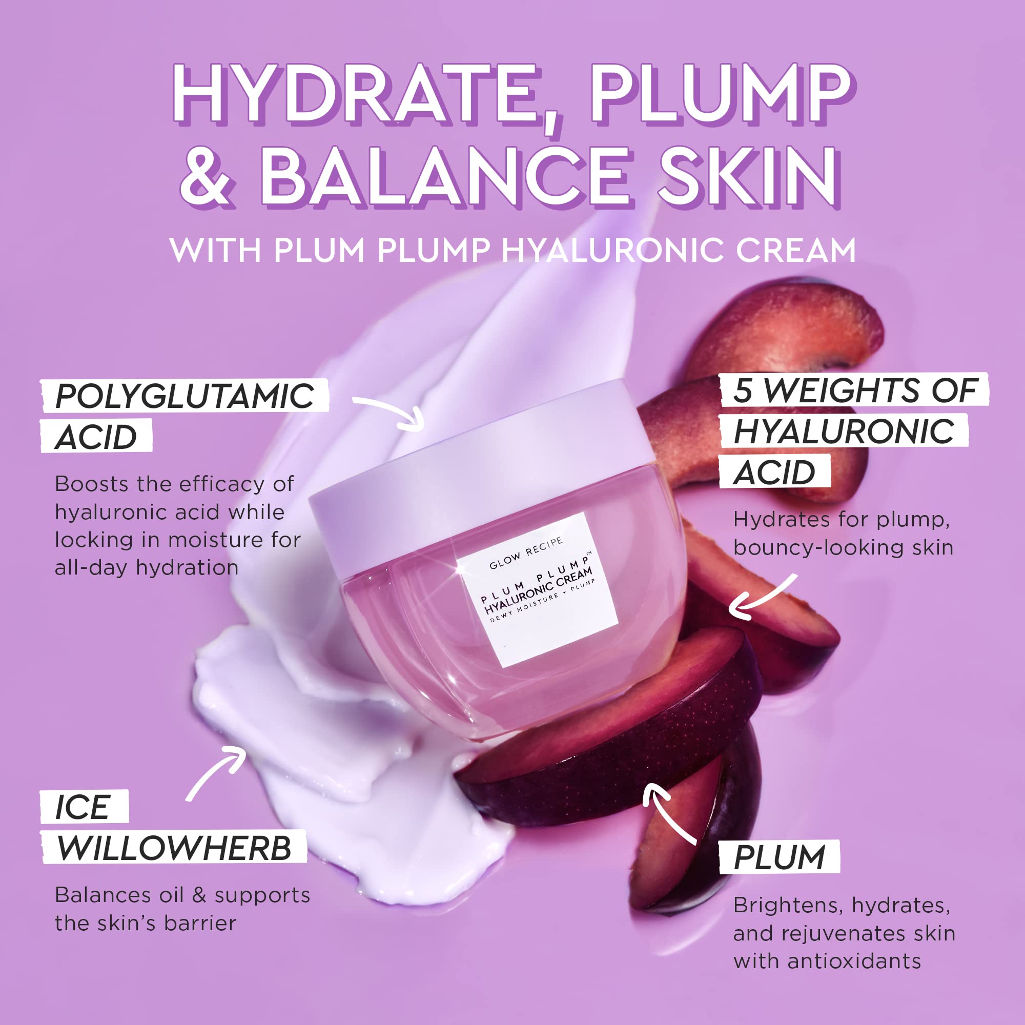 Glow Recipe Plum Plump serum-hialuronico, complemento para mayor hidratación.