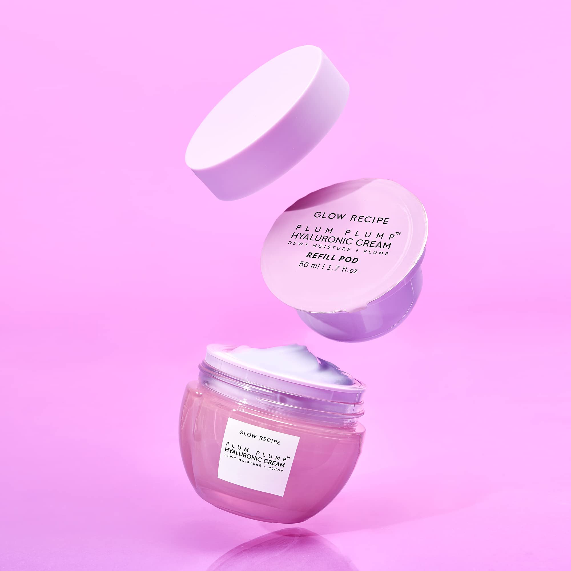 Glow Recipe Plum Plump textura-gel crema, absorción rápida para piel fresca.