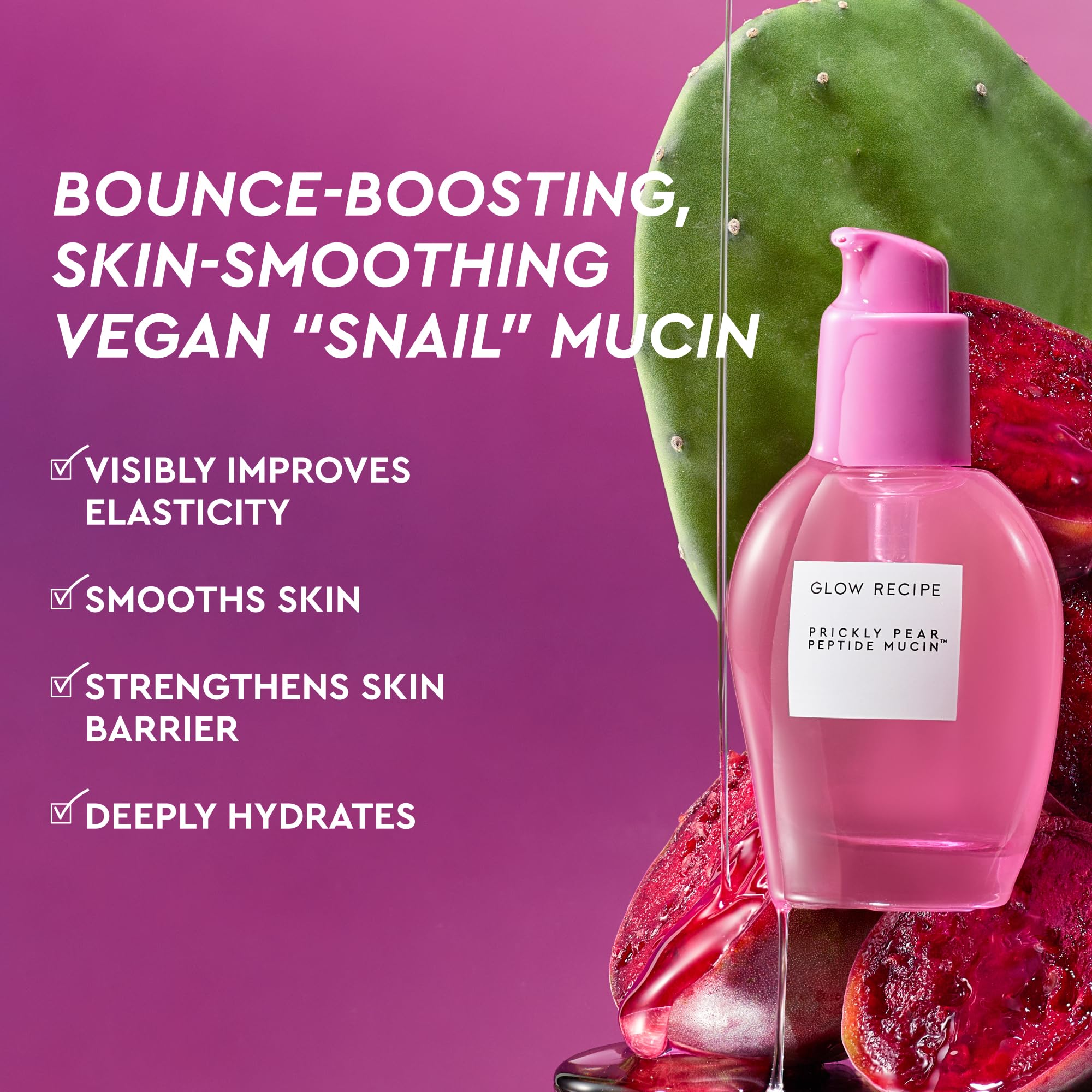 Glow Recipe Prickly Pear Peptide Mucin: textura ligera que hidrata sin sensación grasa