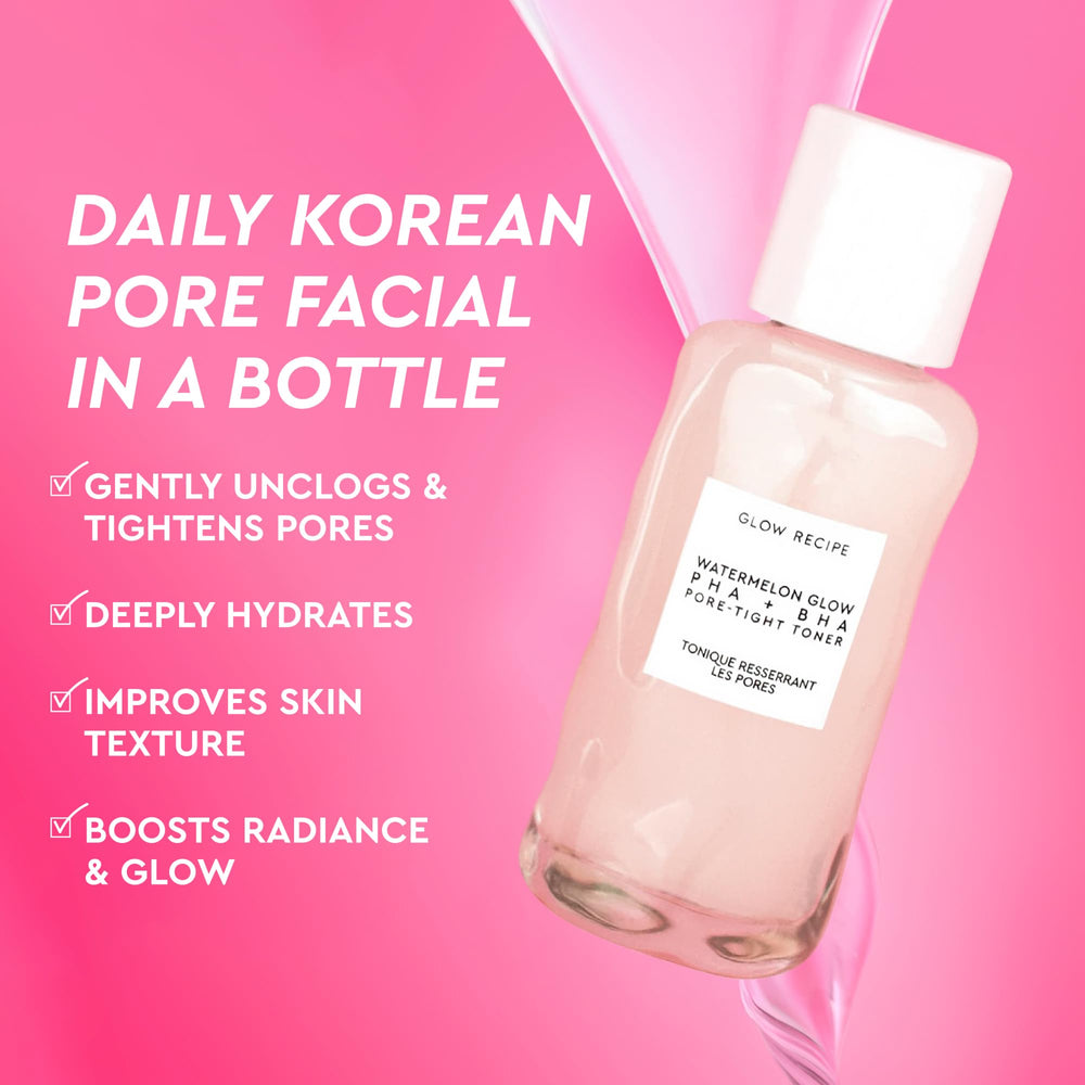 Glow Recipe PHA y BHA Toner – textura-exfoliante-suave renueva la piel.