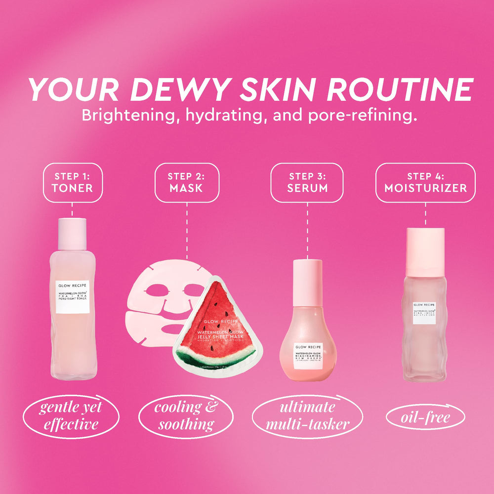 Tónico PHA+BHA para poros Glow Recipe suavizando la piel