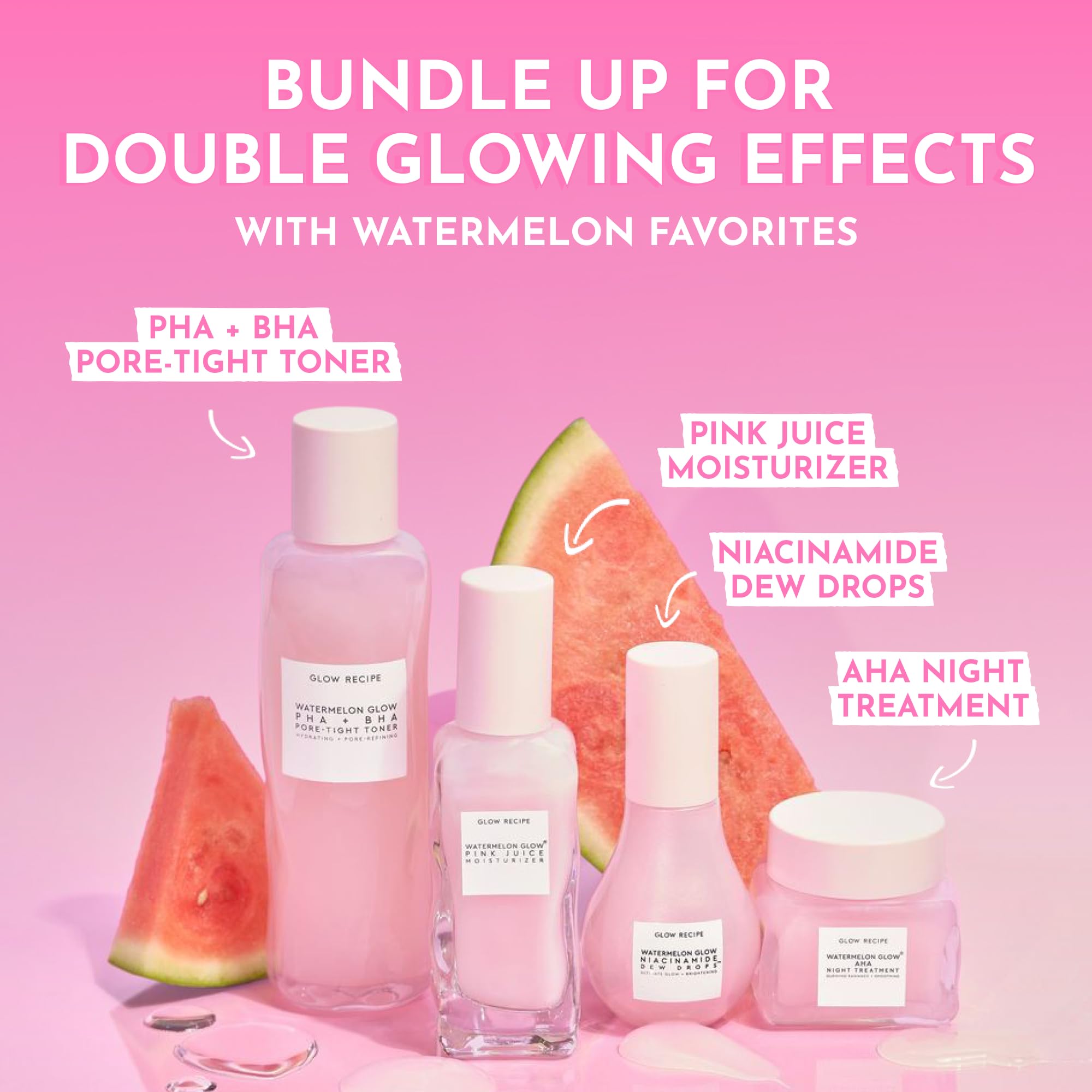 Niacinamida en Glow Recipe Watermelon Glow Night Treatment para tono uniforme.