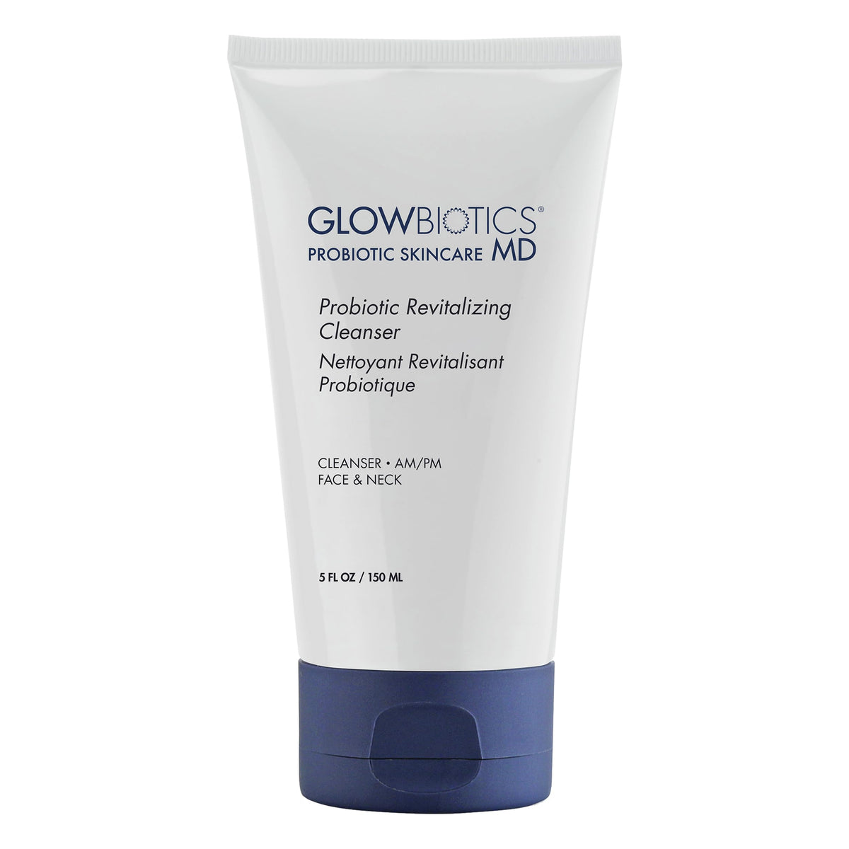 Glowbiotics nettoyant probiotiques revitalisant – bouteille, texture gel hydratante pour nettoyage en douceur.