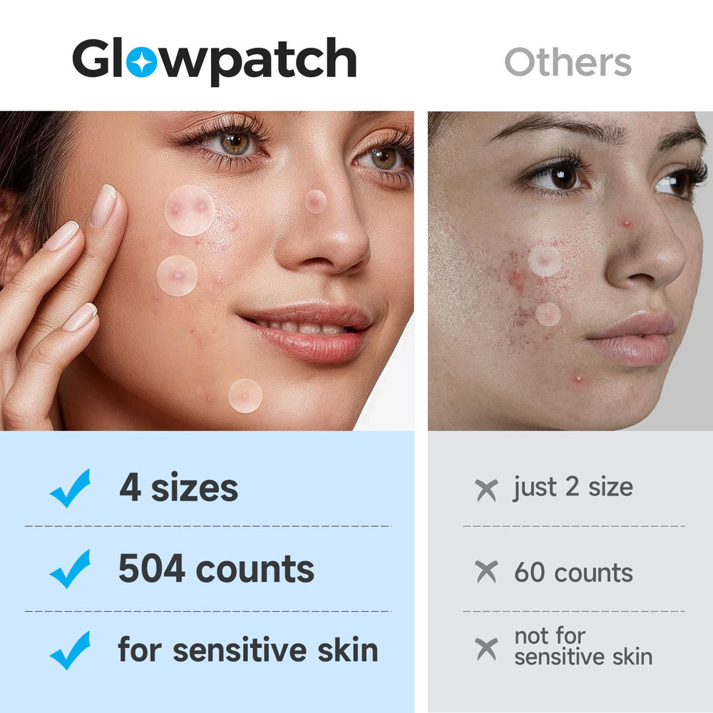 Glowpatch parches transparentes sin fragancias para cobertura discreta