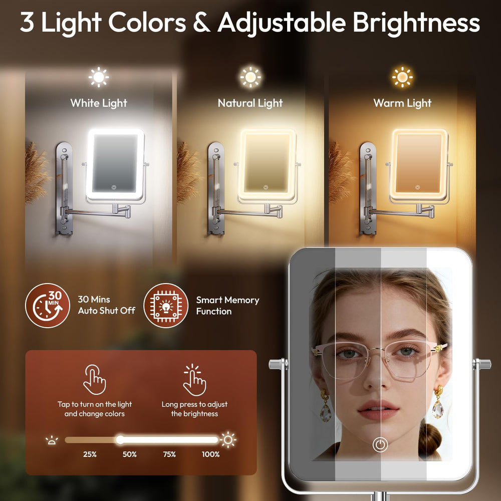 Glowtop iluminación de tres colores con atenuación continua para looks