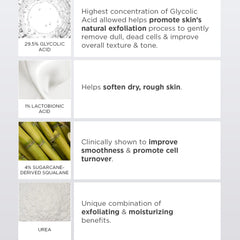GLYTONE Crème Pieds - texture proche offrant hydratation ciblée.