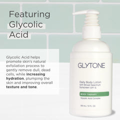 GLYTONE lotion corps SPF15 – après la douche, hydratation longue durée.
