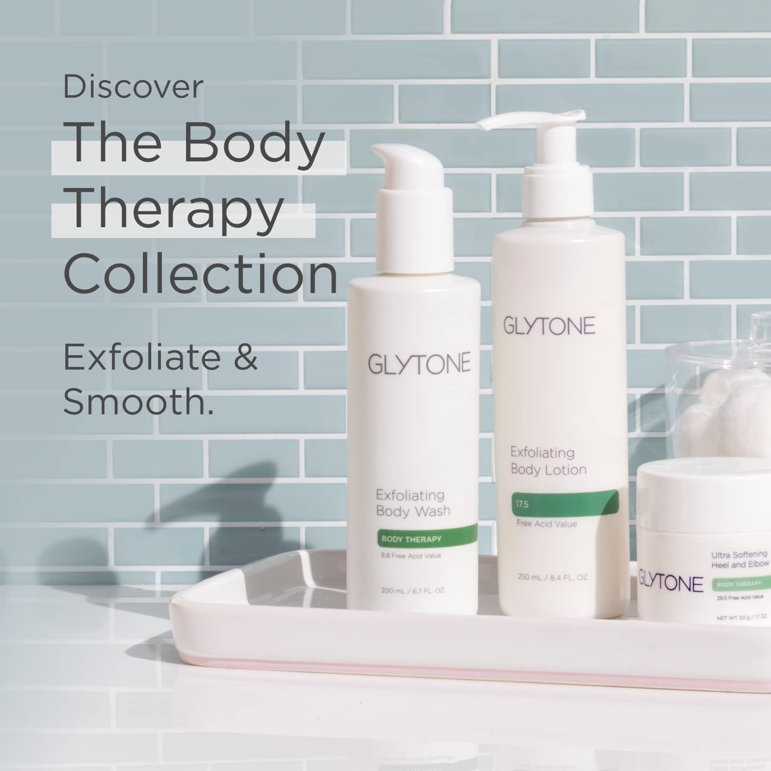GLYTONE lotion corps SPF15 – emballage ergonomique facilitant l’application.