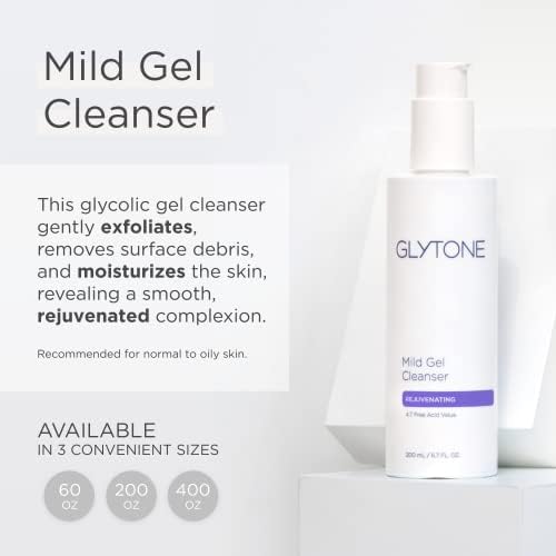 Glytone Mild Gel Cleanser, textura en gel ligera para piel normal a mixta.