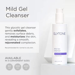 Glytone Mild Gel Cleanser, textura en gel ligera para piel normal a mixta.