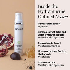 Ingrédients botaniques Hydramucine Optimal soutiennent l'hydratation et l'élasticité.