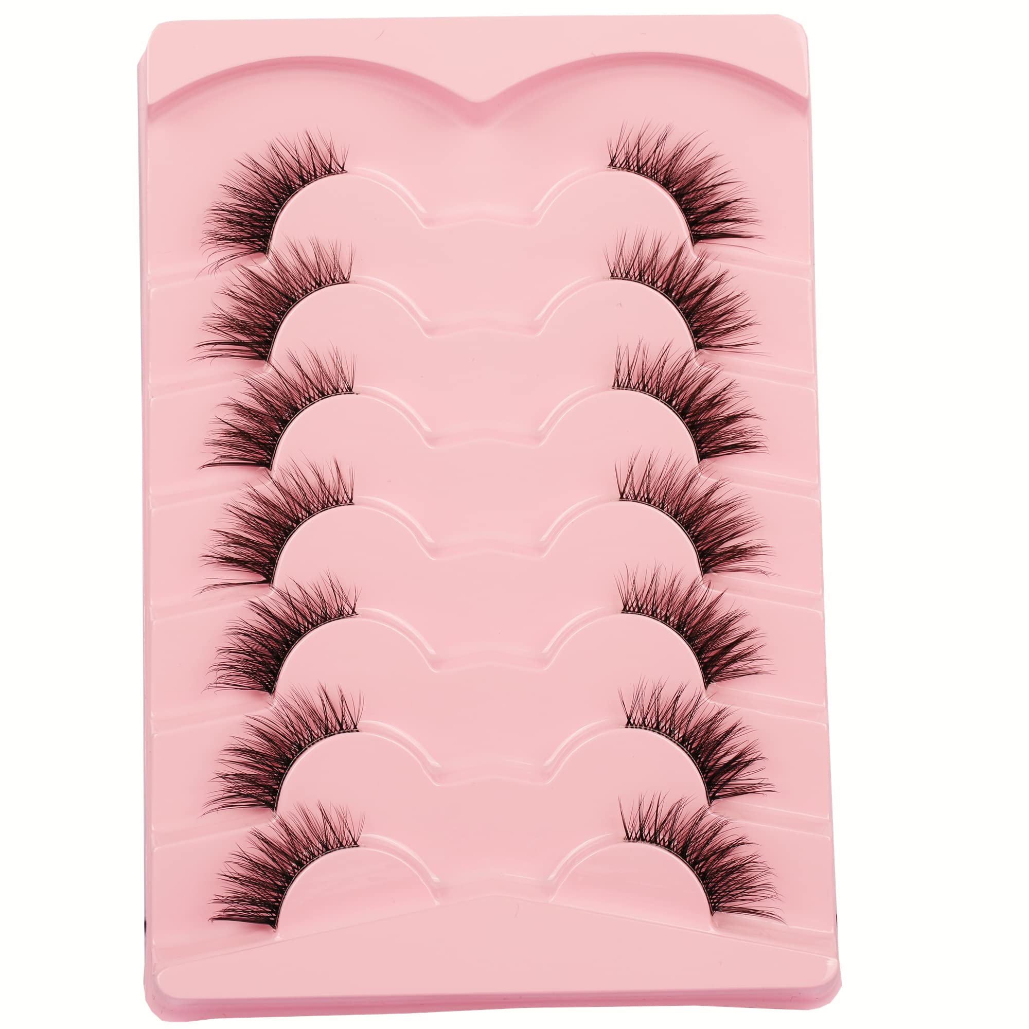 Pestañas estilo cat eye con banda transparente de Gmagictobo para comodidad.