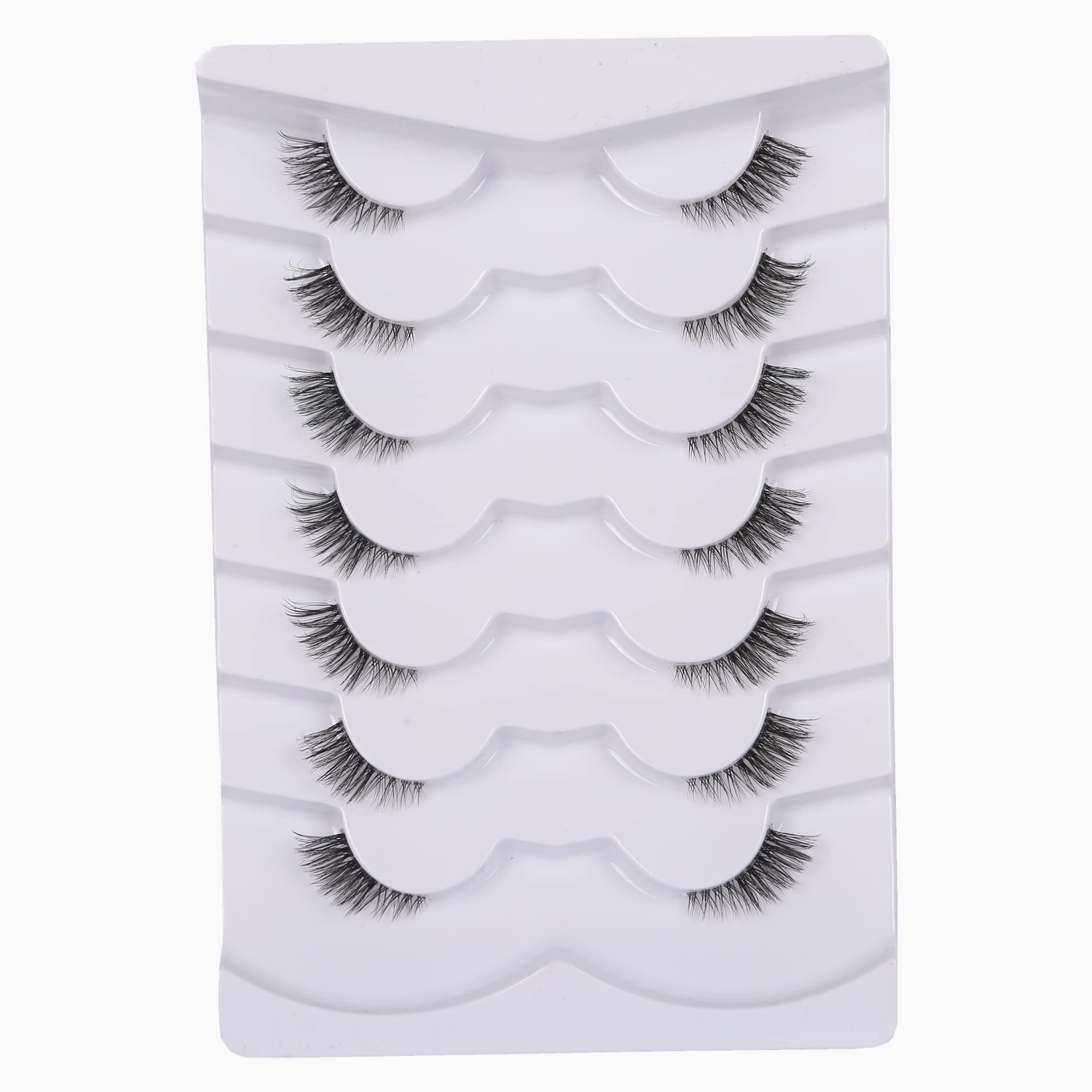 Pestañas parciales naturales de Gmagictobo para un look suave y definido.