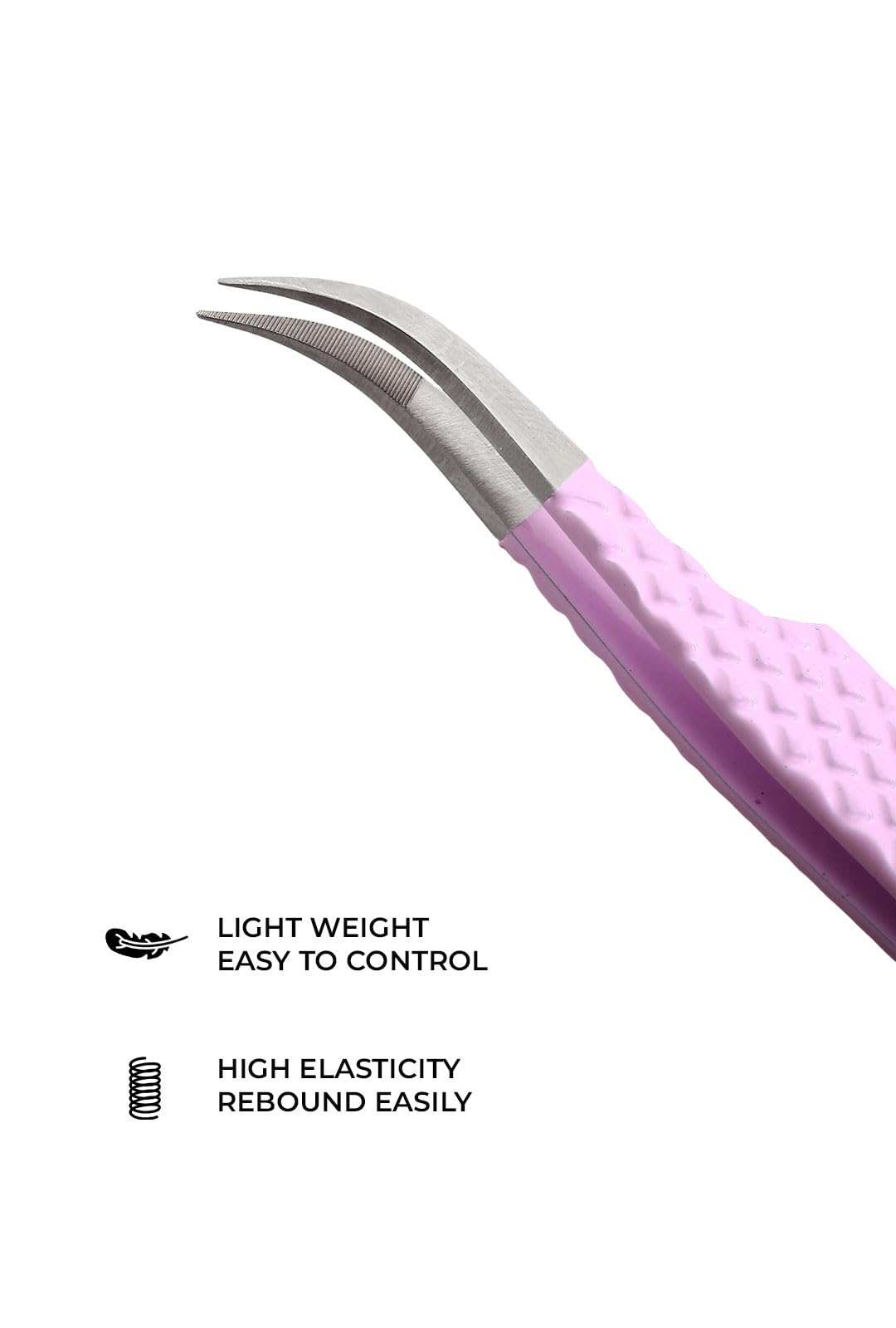 GMI TWEEZERS, puntas curvas, control preciso para colocar pestañas.