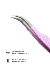 GMI TWEEZERS, puntas curvas, control preciso para colocar pestañas.