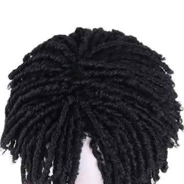 GNIMEGIL peluca dreadlocks, detalle de la línea de cabello suave para acabado natural.