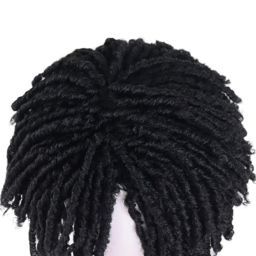 GNIMEGIL peluca dreadlocks, detalle de la línea de cabello suave para acabado natural.