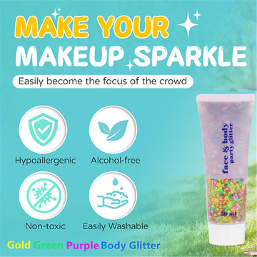 Go Ho brillo para fiesta o festival, complemento perfecto para conjuntos brillantes.