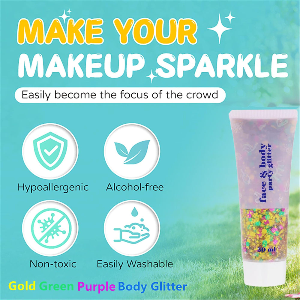 Go Ho brillo para fiesta o festival, complemento perfecto para conjuntos brillantes.