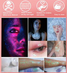 Go Ho brillo holográfico cambia de color según la iluminación para looks cambiantes
