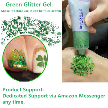 Go Ho Brillo Verde para uñas, realce brillante en manicura festiva.
