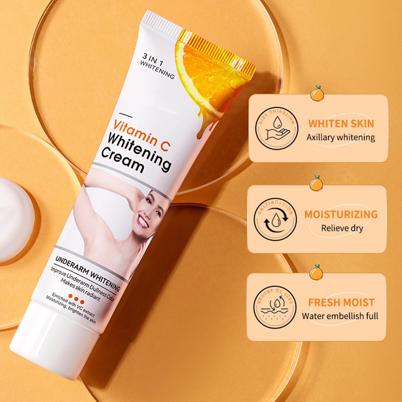 Go Ho crema blanqueadora para codos y rodillas suaviza tono