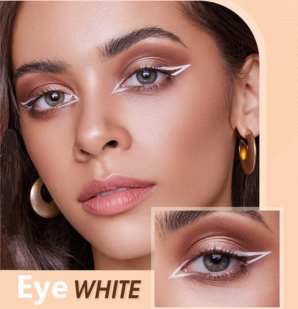 Go Ho delineador blanco con efecto 3D en ojos