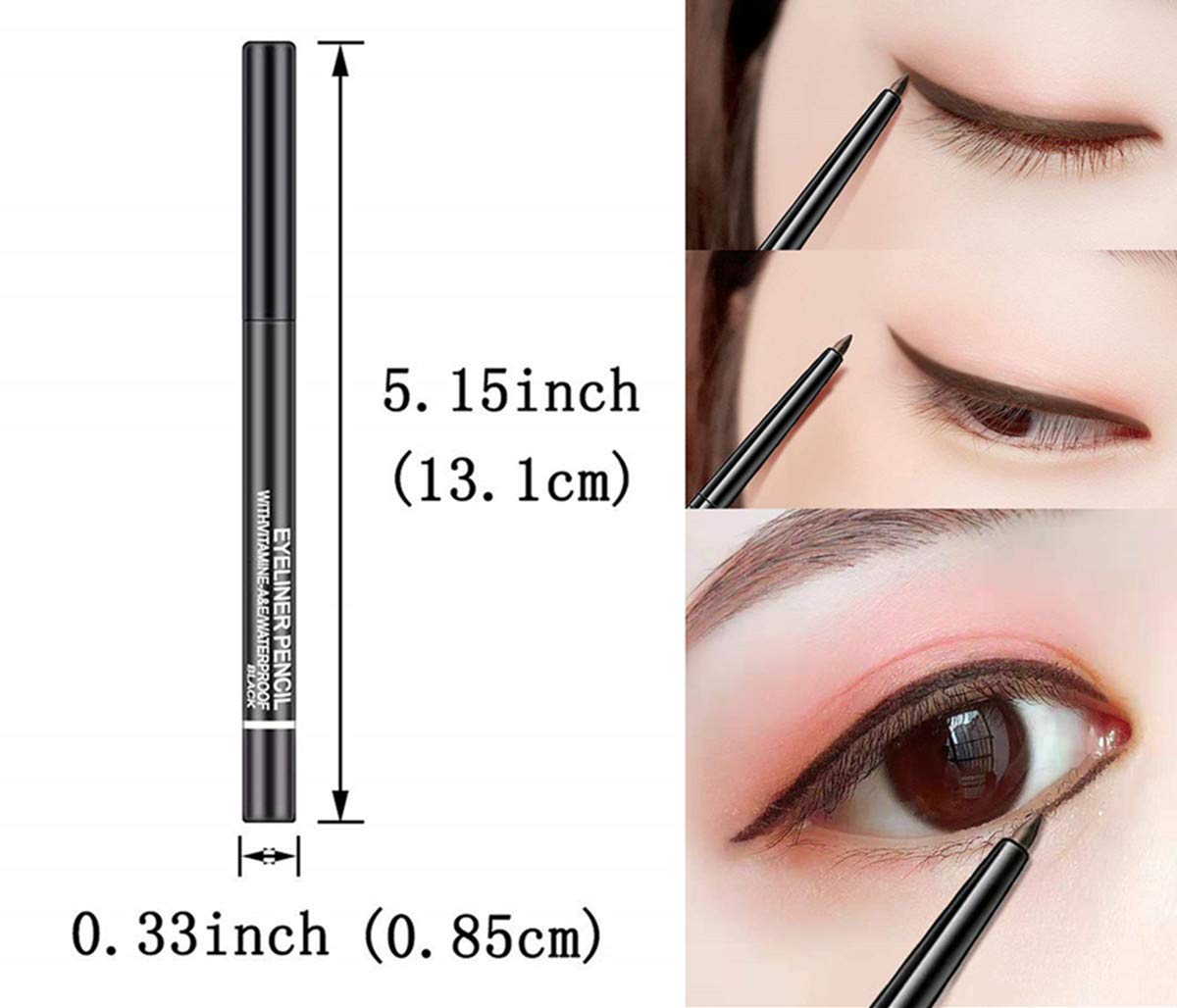 Go Ho delineador en gel marrón oscuro 2: dos lápices para looks consistentes