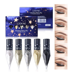Go Ho Glitter delineador líquido blanco brillante para ojos luminosos y destellos.