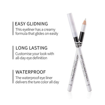 Go Ho maquillaje blanco para ojos, efecto iluminador pigmento alto