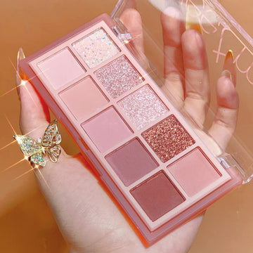 Go Ho paleta sombras 10 colores con acabado mate y brillos para looks versátiles.