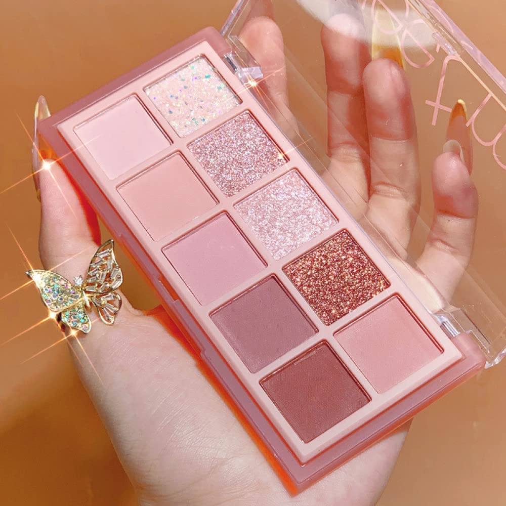 Go Ho paleta sombras 10 colores con acabado mate y brillos para looks versátiles.