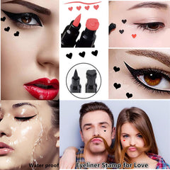 Go Ho sello de corazón rojo para toques románticos en maquillaje.