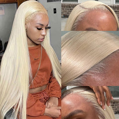 Goalroya 613 lace front wig side view blends smoothly with skin tone