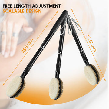 Gobiteli cepillo espalda mango retractil compacto para almacenamiento