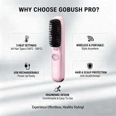 Gobrush Pro pantalla-led muestra temperatura y batería para sesiones precisas