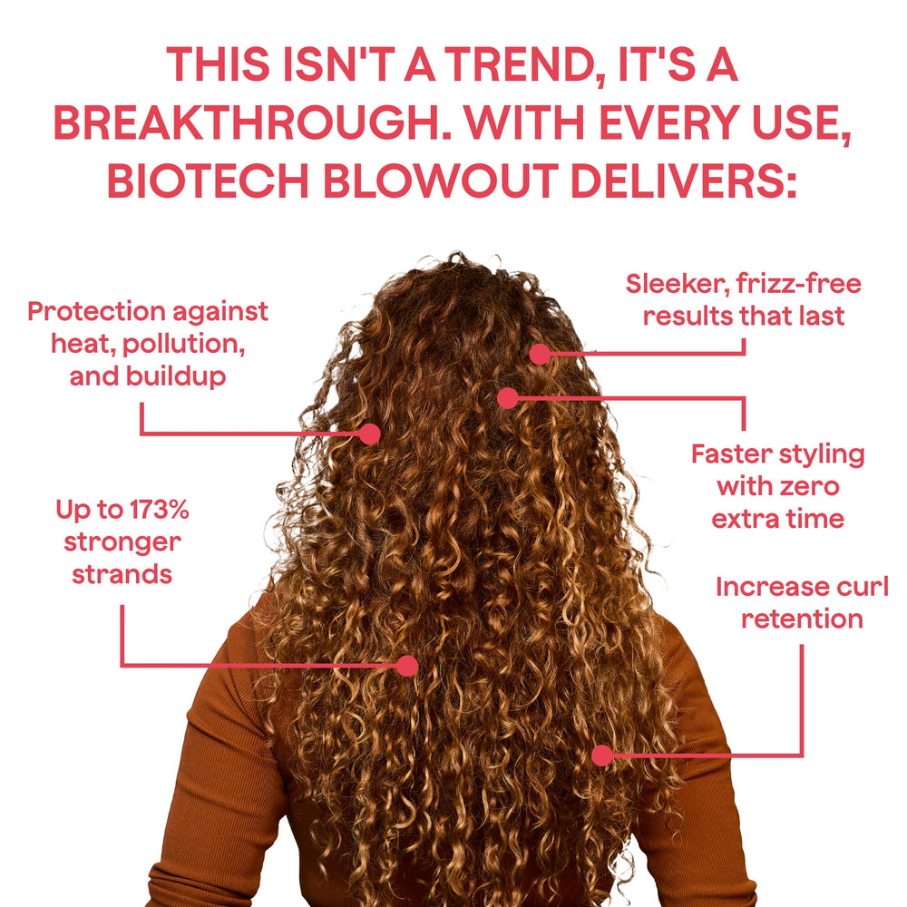 Goddess Maintenance Biotech Blowout extiende el peinado y reduce el encrespamiento para volumen.