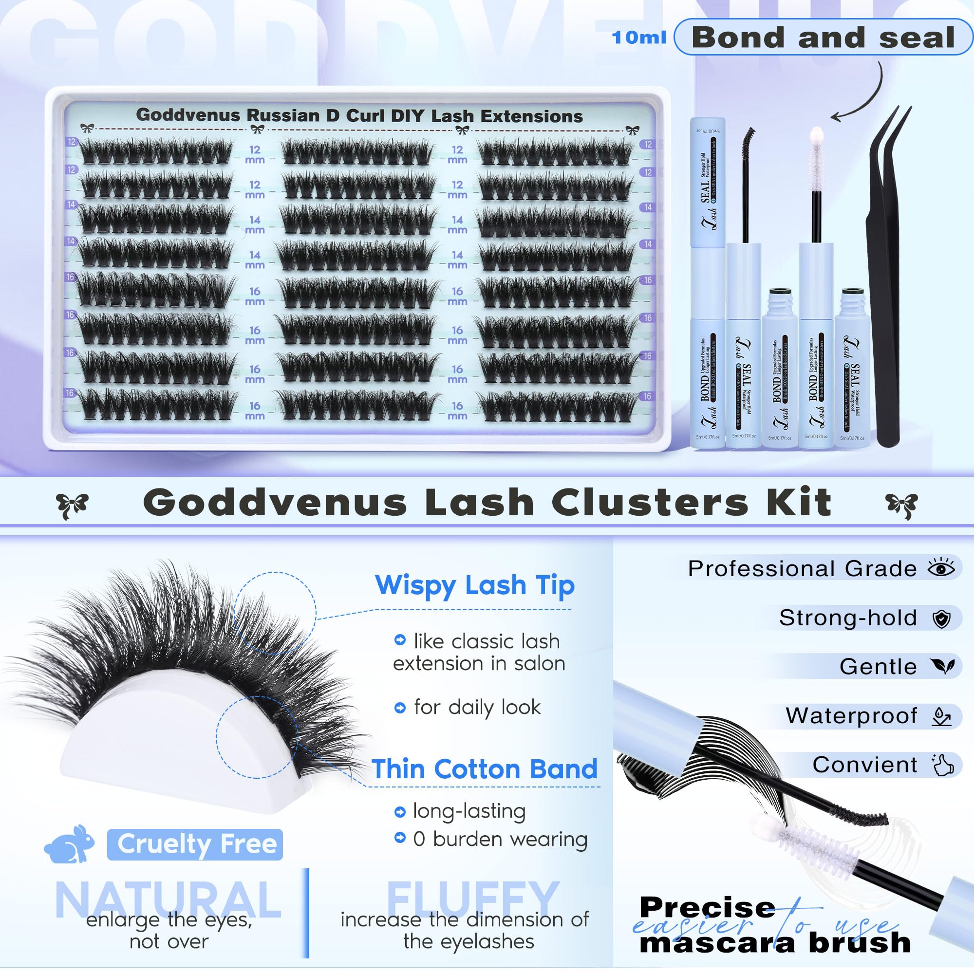 Goddvenus aplicación con pinzas para looks de día a noche