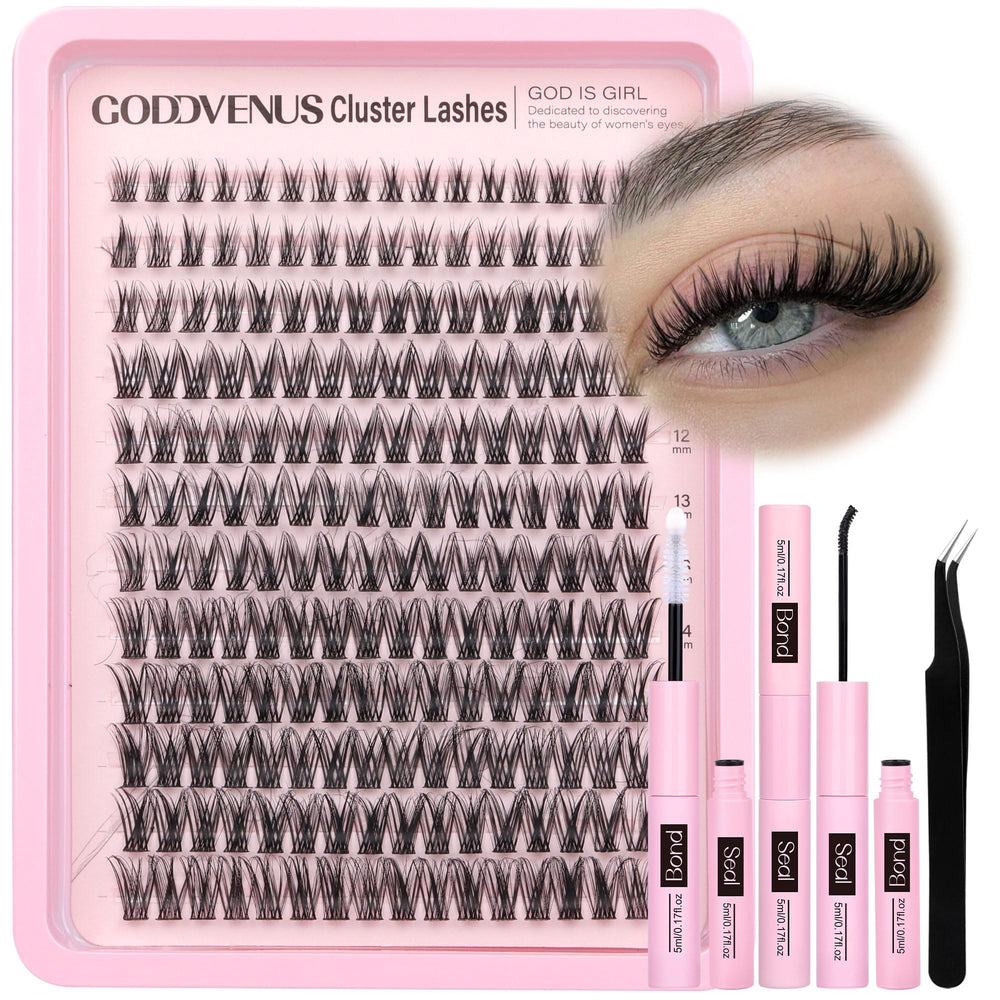 Goddvenus conjuntos de pestañas dcurl 192pcs para un look natural y ligero