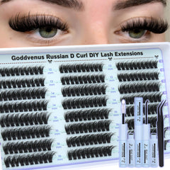Goddvenus kit de agrupaciones wispy mixtas para volumen natural y personalizable