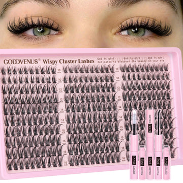 Goddvenus kit de clusters, efecto disperso 10-16mm para un look natural