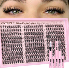 Goddvenus kit de clusters, efecto disperso 10-16mm para un look natural