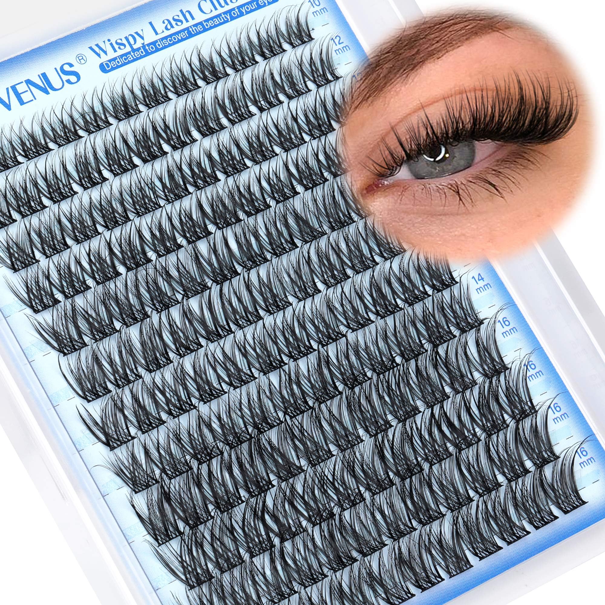 Goddvenus racimos pestañas delicadas, aplicación natural para un look suave y elegante